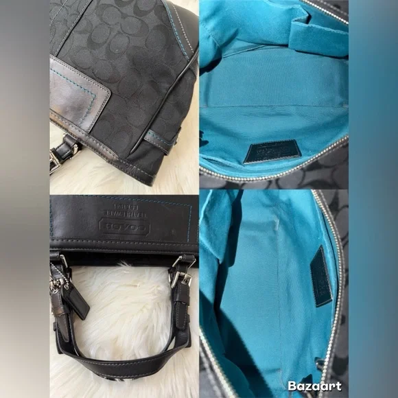 Coach Jacquard Black Leather Shoulder Bag
# 8k49 - Picture 8 of 9